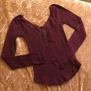 Free People lace long sleeve